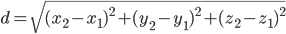 3-D distance formula